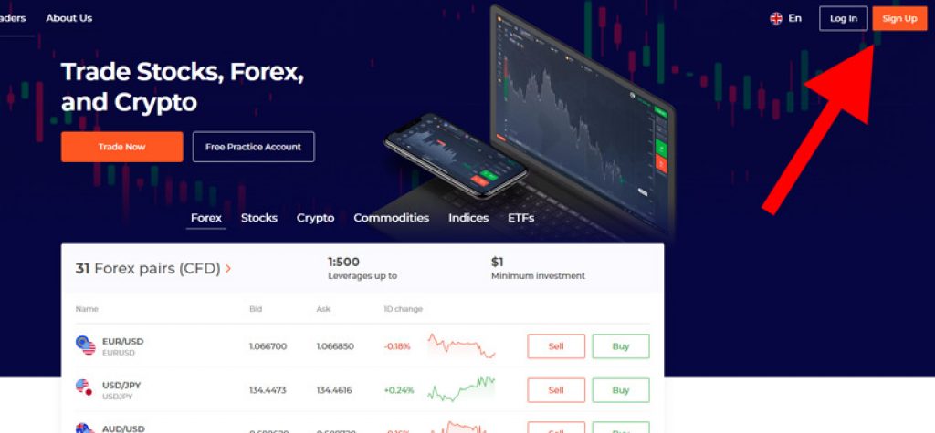 Sign up for IQ Option Broker